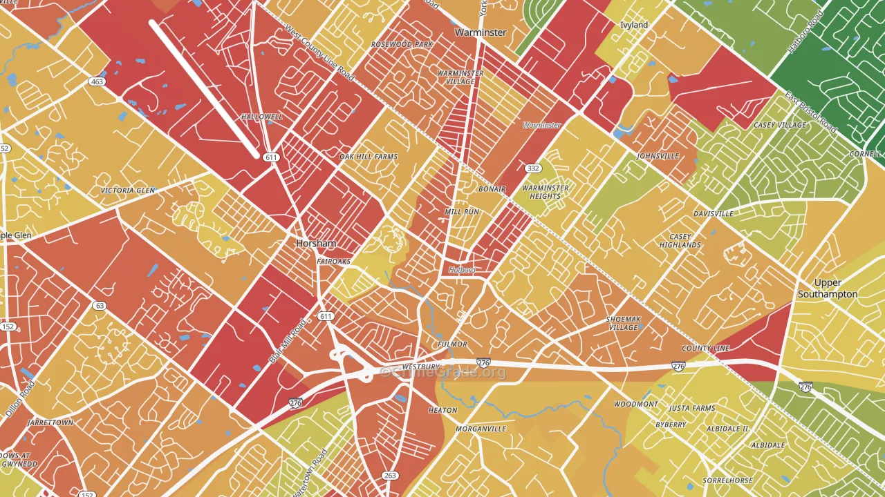 19040, PA Map of Drug-Related Crime Rates