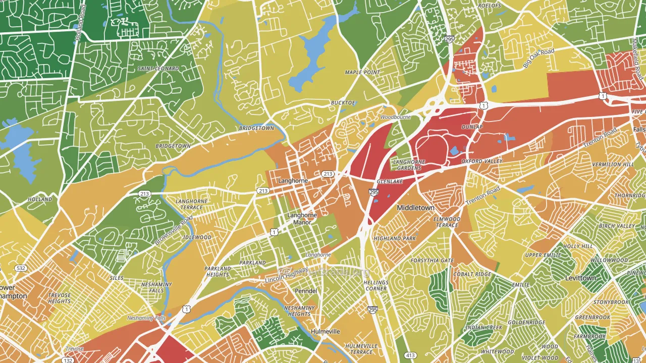19047, PA Map of Drug-Related Crime Rates