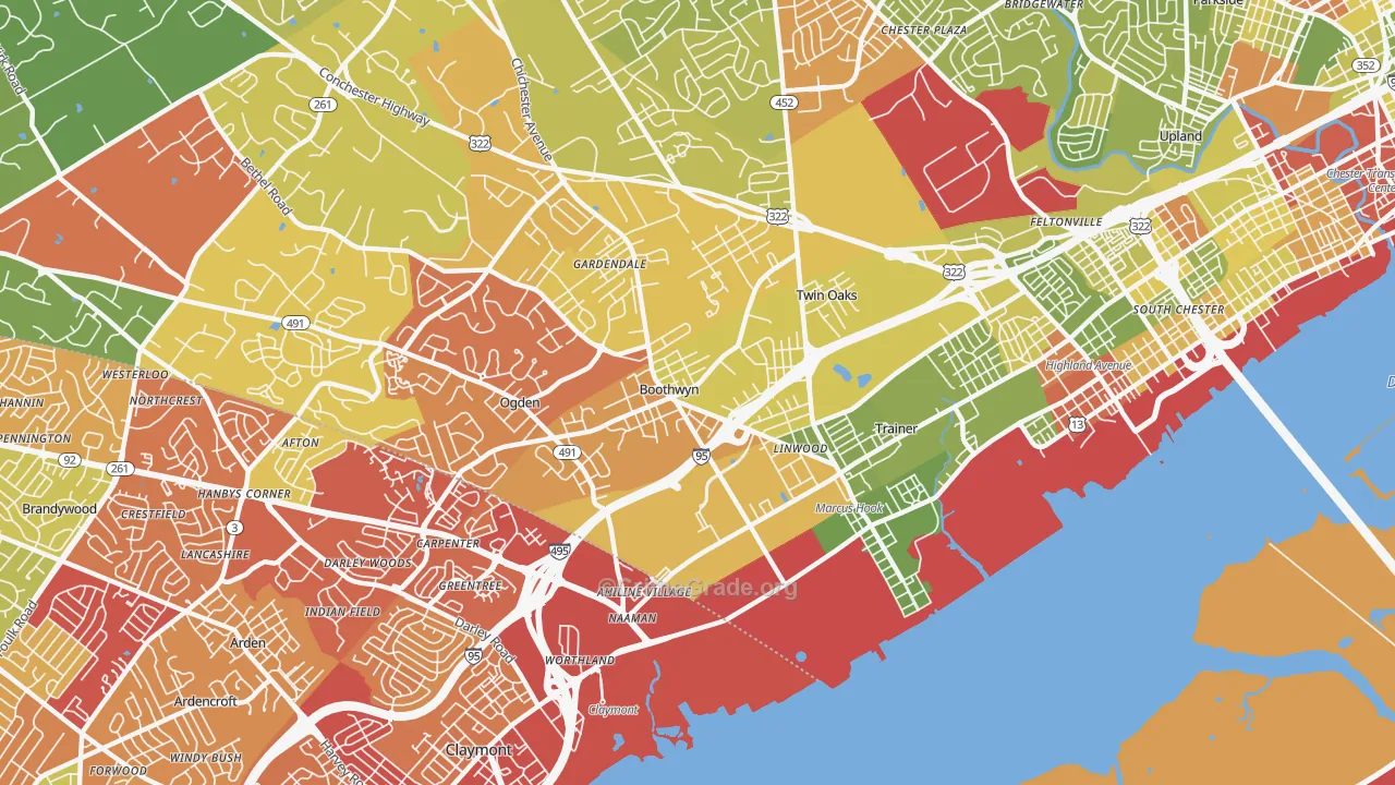 19061, PA Map of Drug-Related Crime Rates