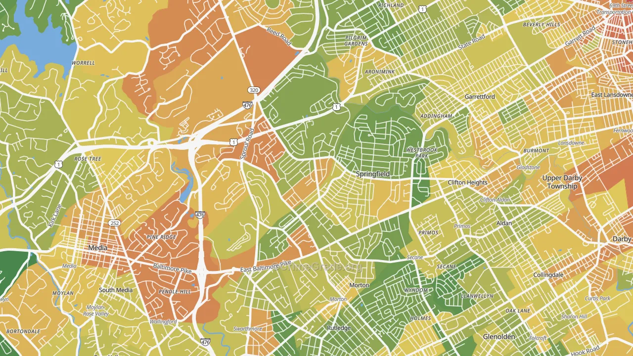19064, PA Map of Drug-Related Crime Rates