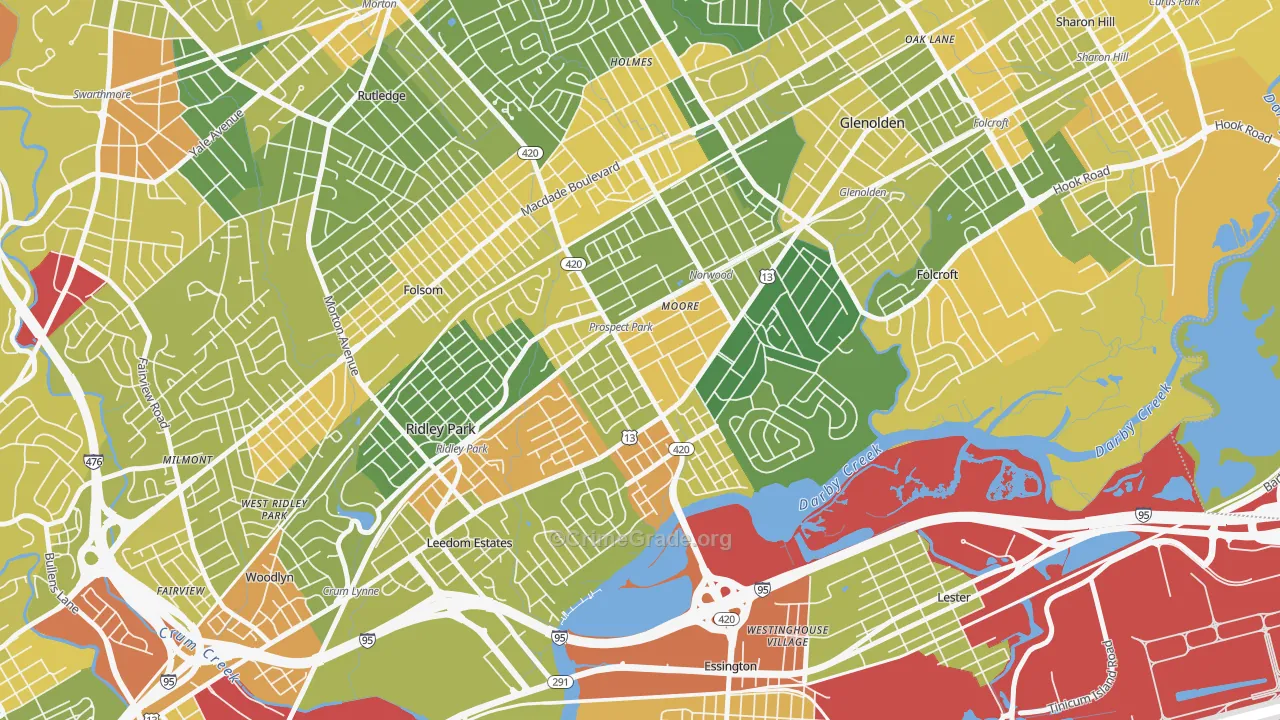 19076, PA Map of Drug-Related Crime Rates