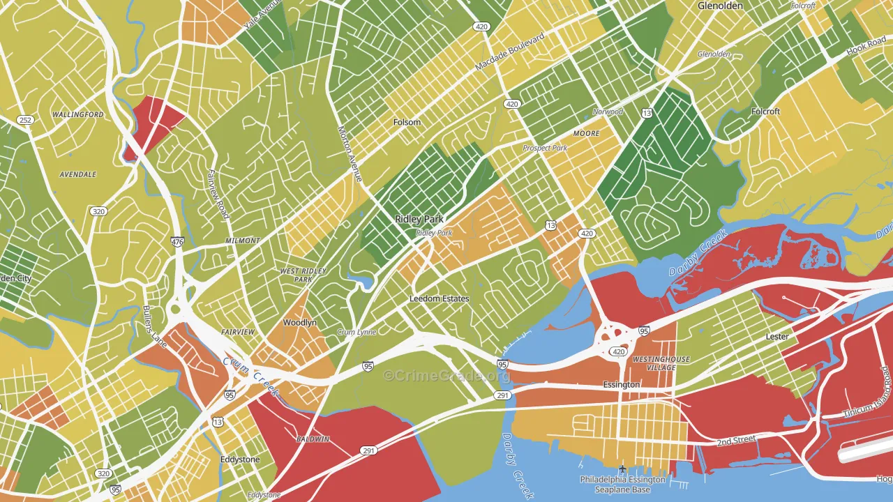 19078, PA Map of Drug-Related Crime Rates