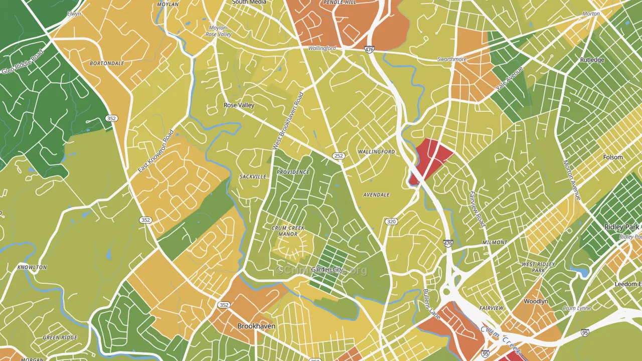 19086, PA Map of Drug-Related Crime Rates