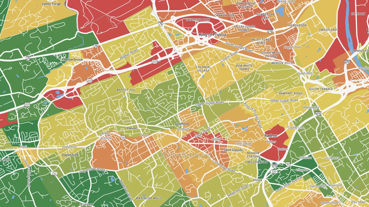 19087, PA Map of Drug-Related Crime Rates