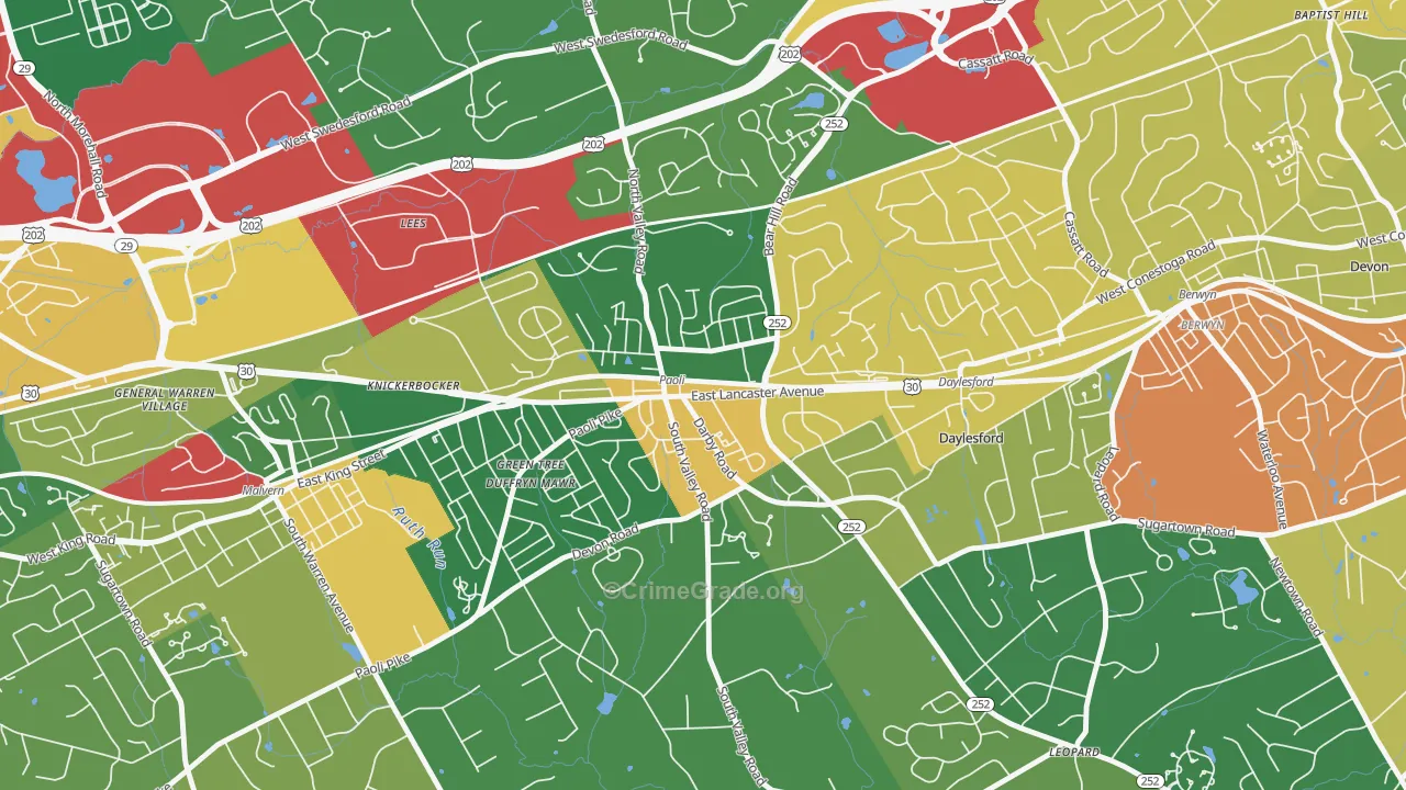 19301, PA Map of Drug-Related Crime Rates