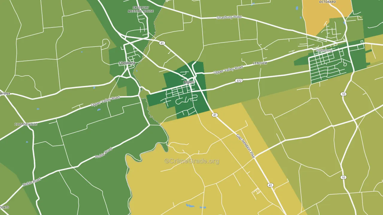 19310, PA Map of Drug-Related Crime Rates