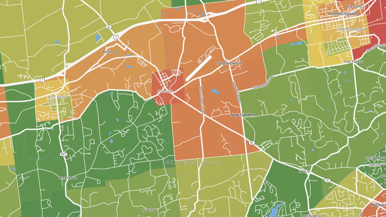 19311, PA Map of Drug-Related Crime Rates