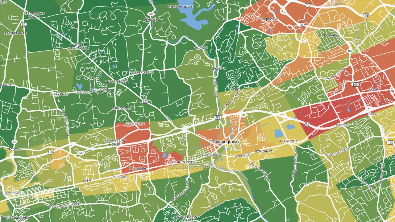 19335, PA Map of Drug-Related Crime Rates