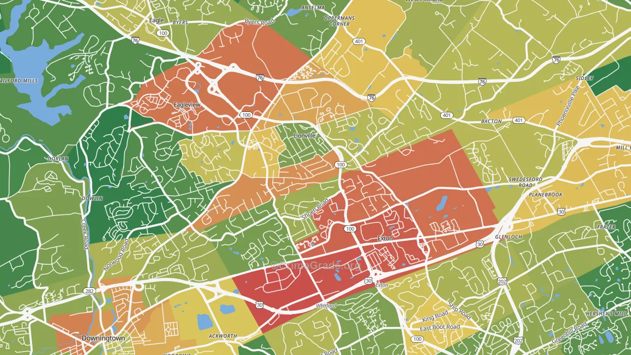 19341, PA Map of Drug-Related Crime Rates