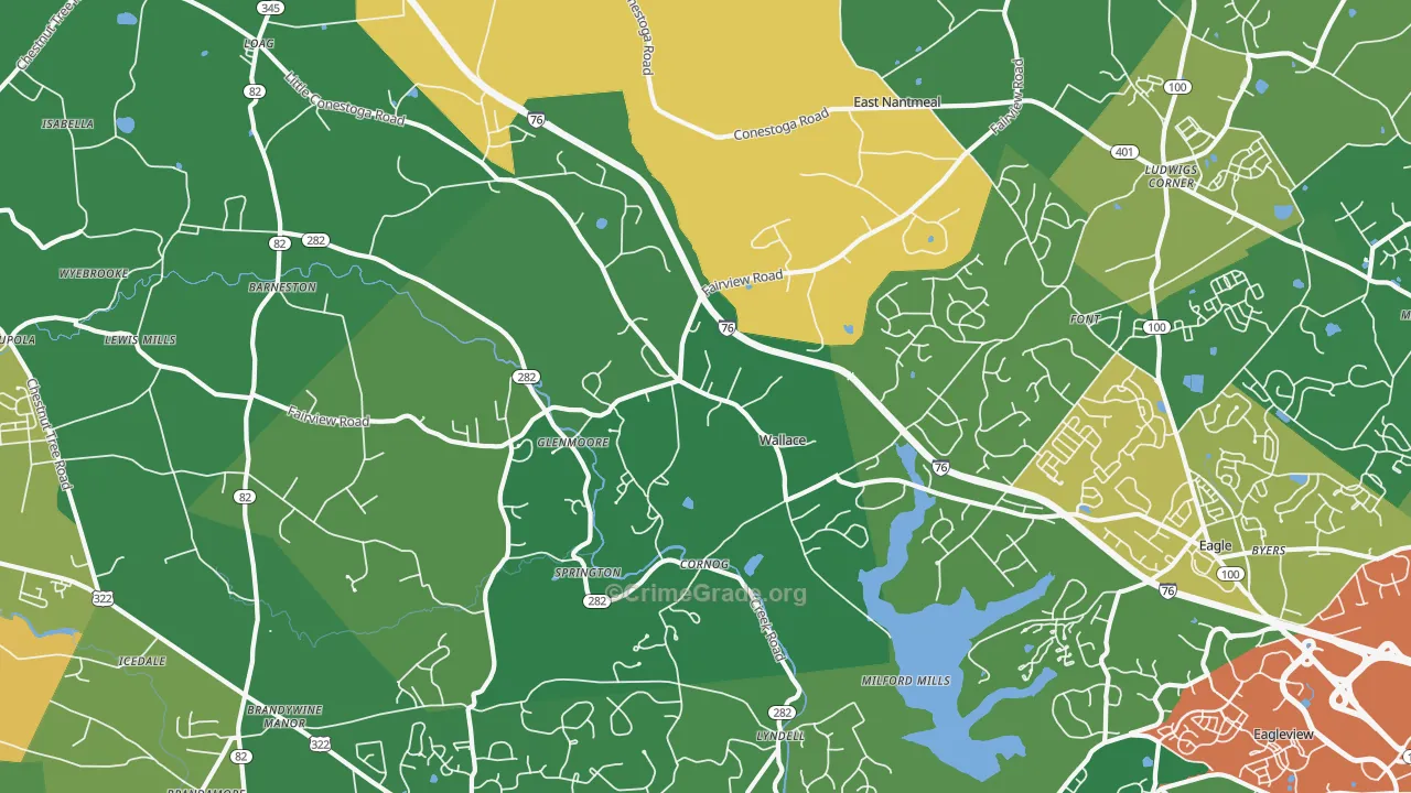 19343, PA Map of Drug-Related Crime Rates