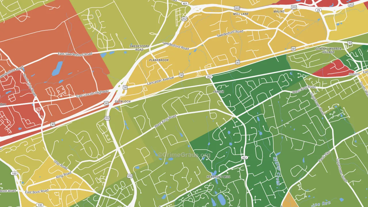 19345, PA Map of Drug-Related Crime Rates
