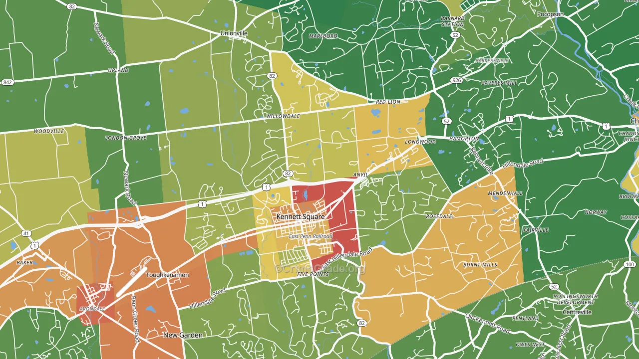 19348, PA Map of Drug-Related Crime Rates