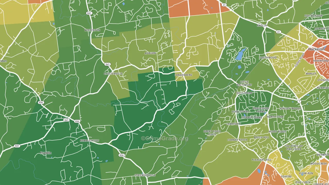 19350, PA Map of Drug-Related Crime Rates