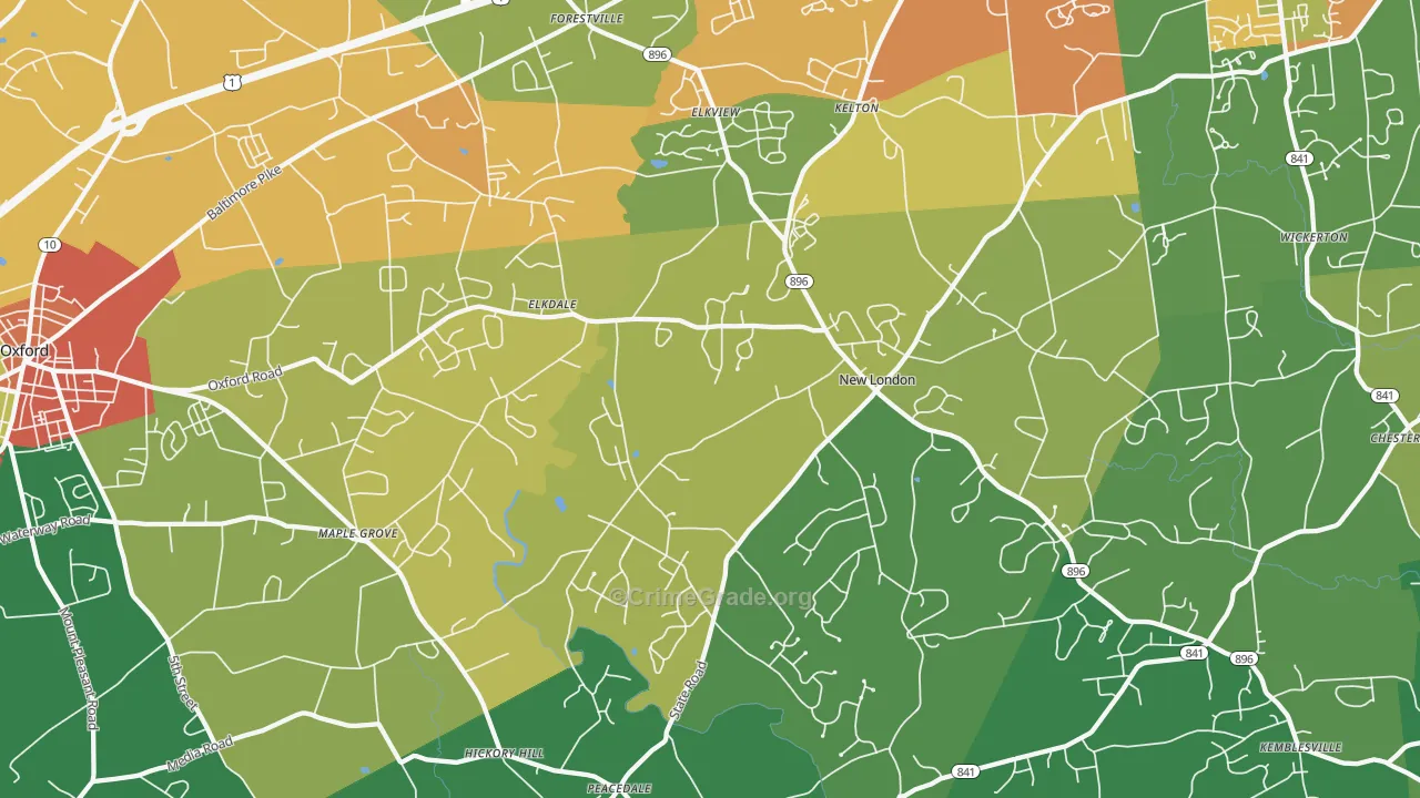 19352, PA Map of Drug-Related Crime Rates