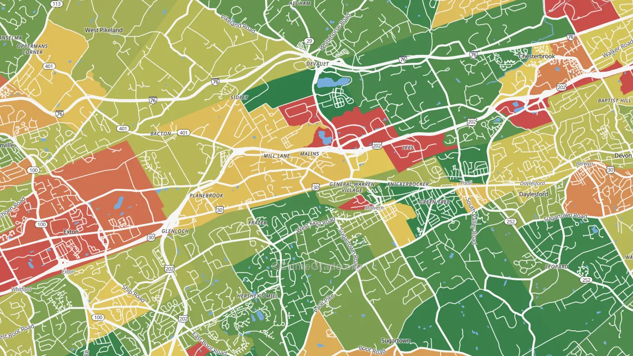19355, PA Map of Drug-Related Crime Rates