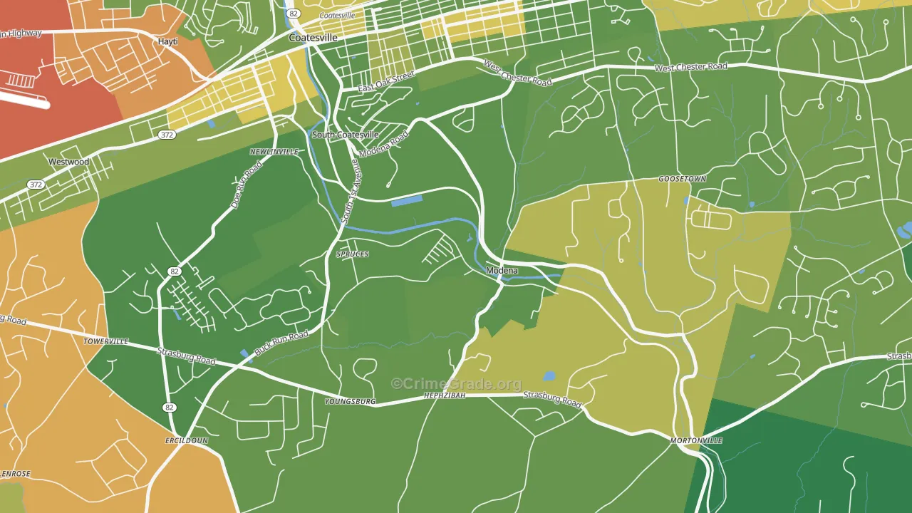 19358, PA Map of Drug-Related Crime Rates