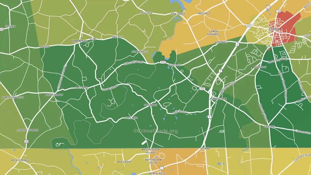 19362, PA Map of Drug-Related Crime Rates