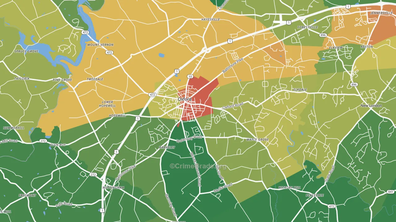 19363, PA Map of Drug-Related Crime Rates