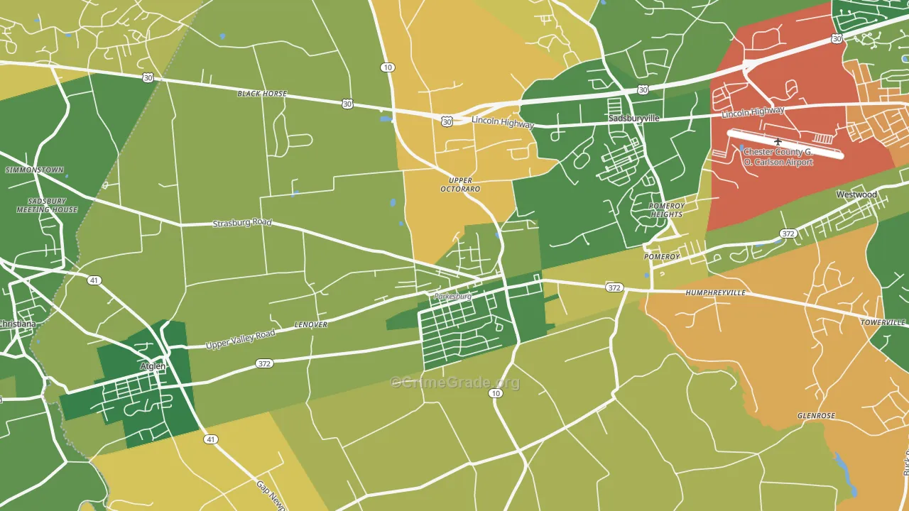 19365, PA Map of Drug-Related Crime Rates