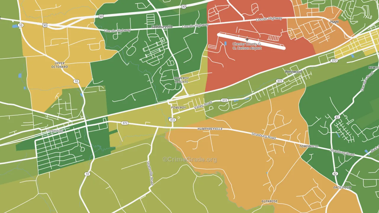 19367, PA Map of Drug-Related Crime Rates