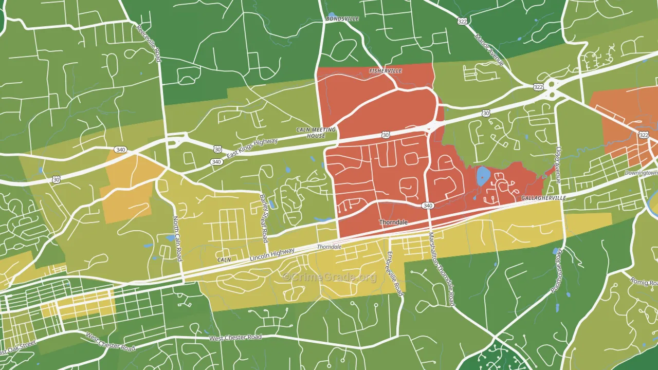 19372, PA Map of Drug-Related Crime Rates
