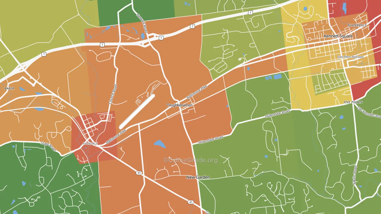 19374, PA Map of Drug-Related Crime Rates