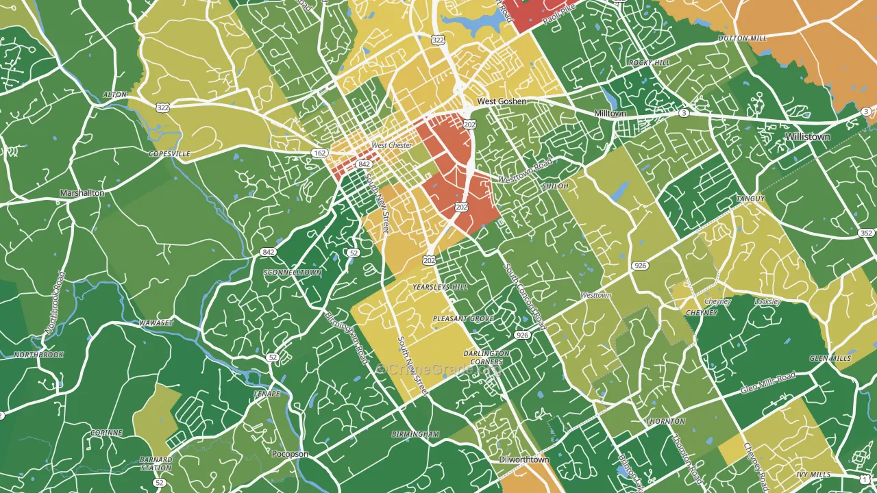 19382, PA Map of Drug-Related Crime Rates