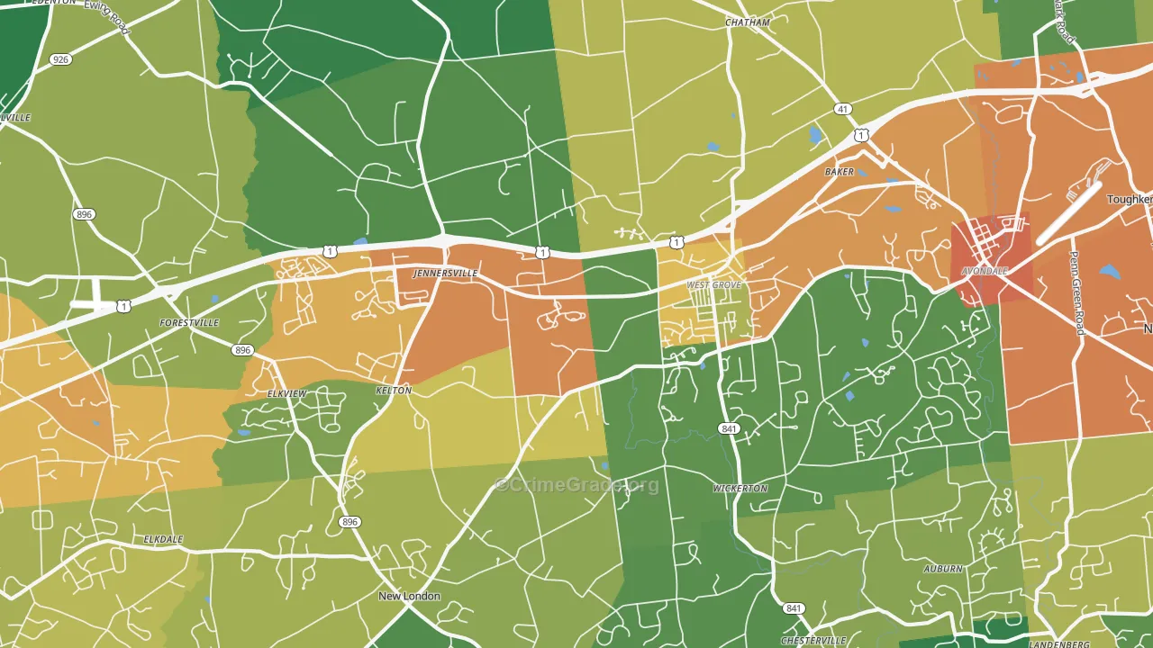 19390, PA Map of Drug-Related Crime Rates