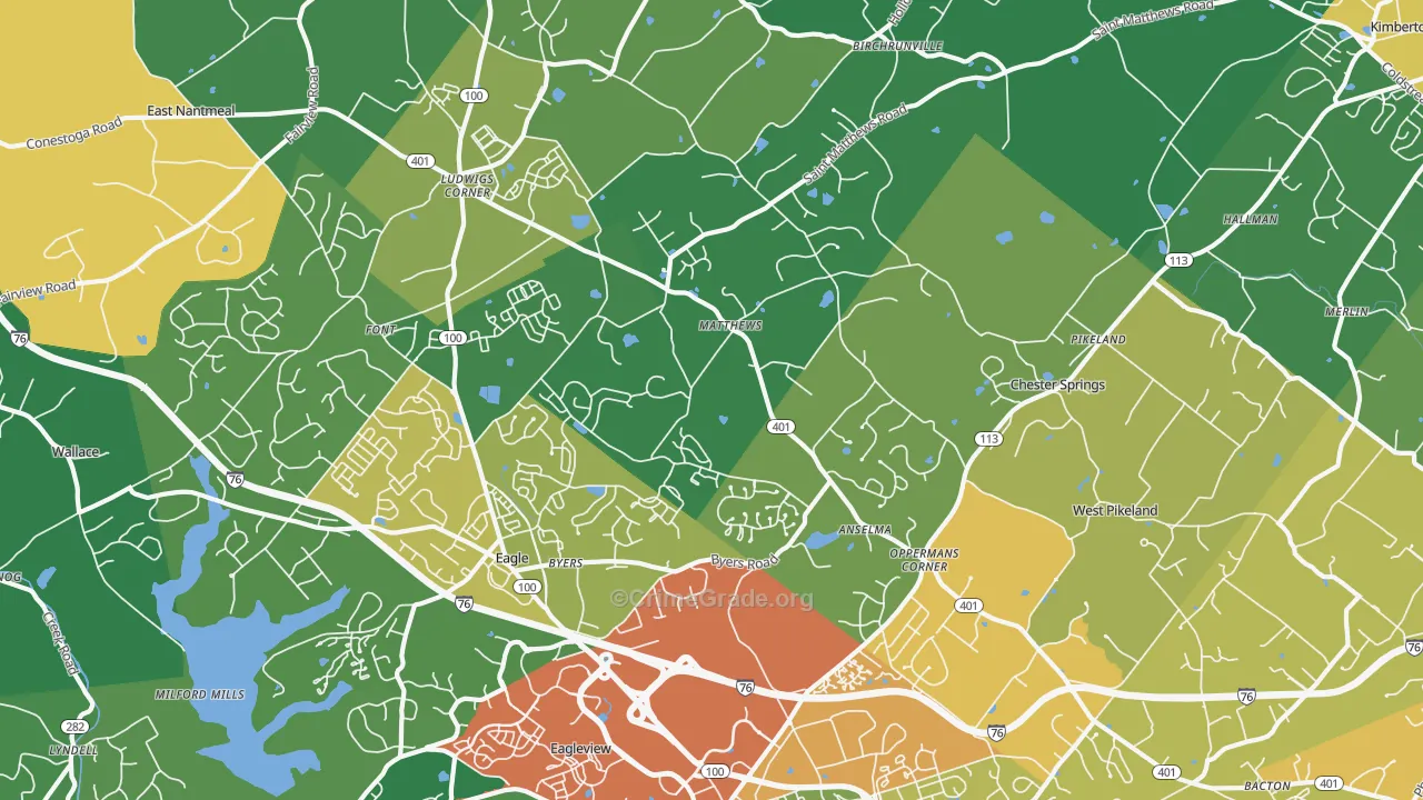 19425, PA Map of Drug-Related Crime Rates