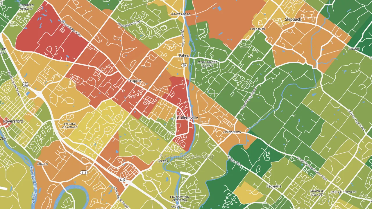 19426, PA Map of Drug-Related Crime Rates