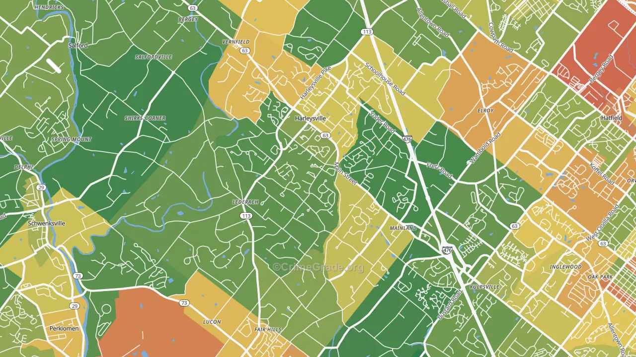 19438, PA Map of Drug-Related Crime Rates