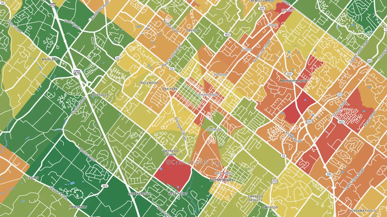19446, PA Map of Drug-Related Crime Rates