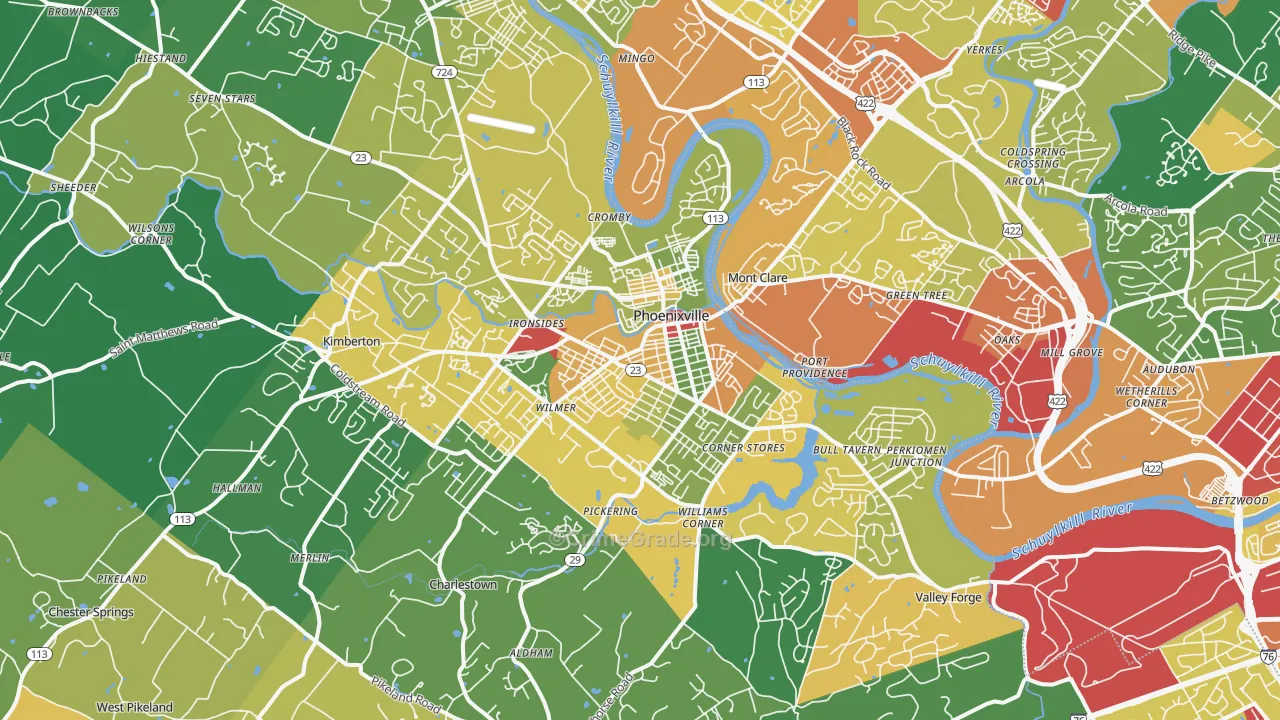 19460, PA Map of Drug-Related Crime Rates