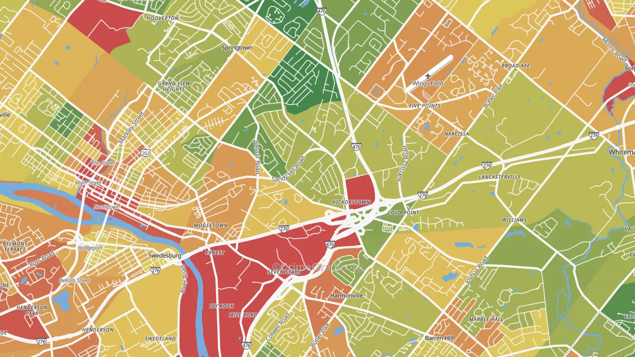 19462, PA Map of Drug-Related Crime Rates