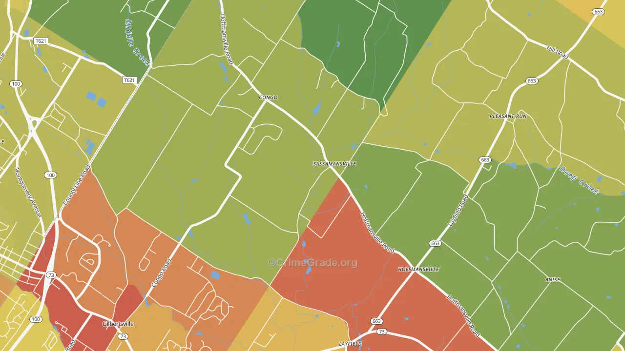 19472, PA Map of Drug-Related Crime Rates
