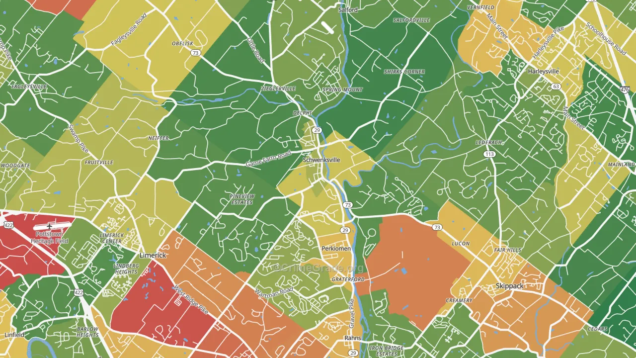 19473, PA Map of Drug-Related Crime Rates