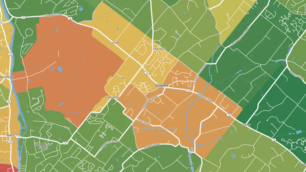 19474, PA Map of Drug-Related Crime Rates