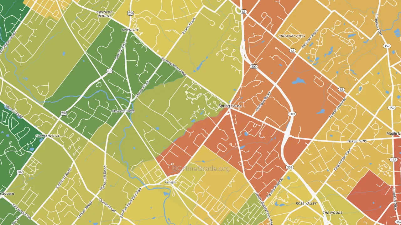 19477, PA Map of Drug-Related Crime Rates