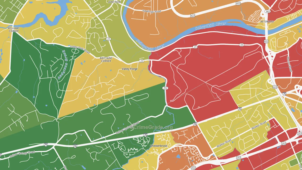 19481, PA Map of Drug-Related Crime Rates