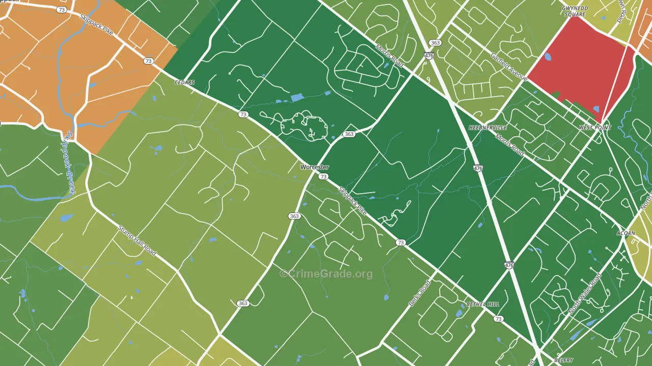 19490, PA Map of Drug-Related Crime Rates