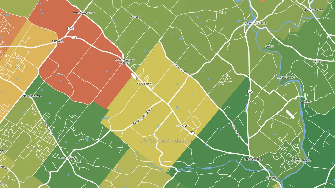 19492, PA Map of Drug-Related Crime Rates