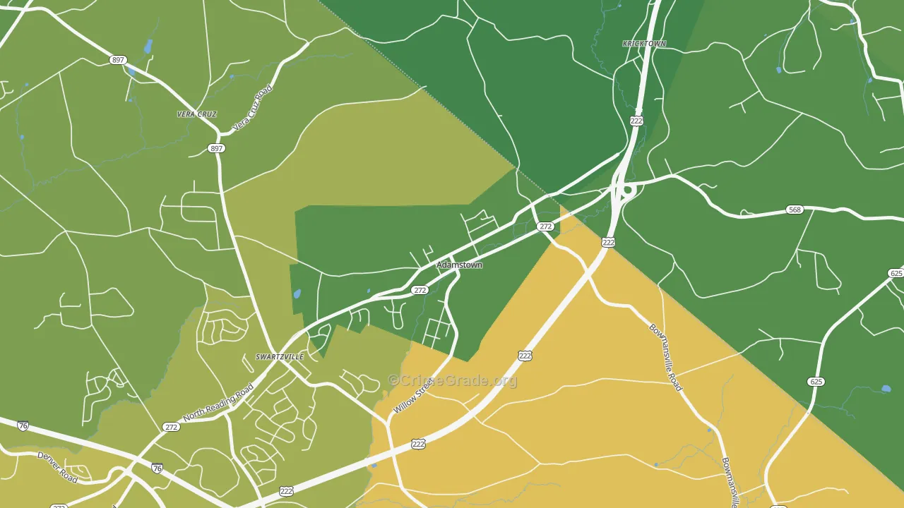19501, PA Map of Drug-Related Crime Rates