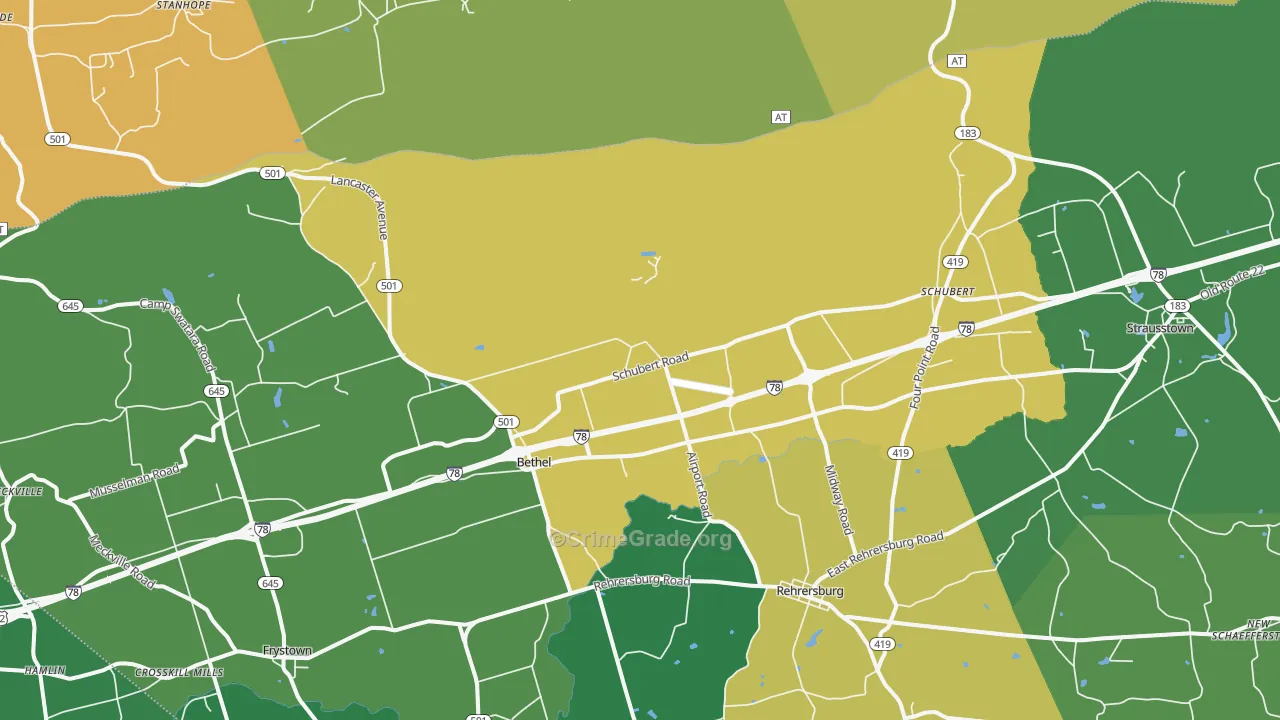 19507, PA Map of Drug-Related Crime Rates