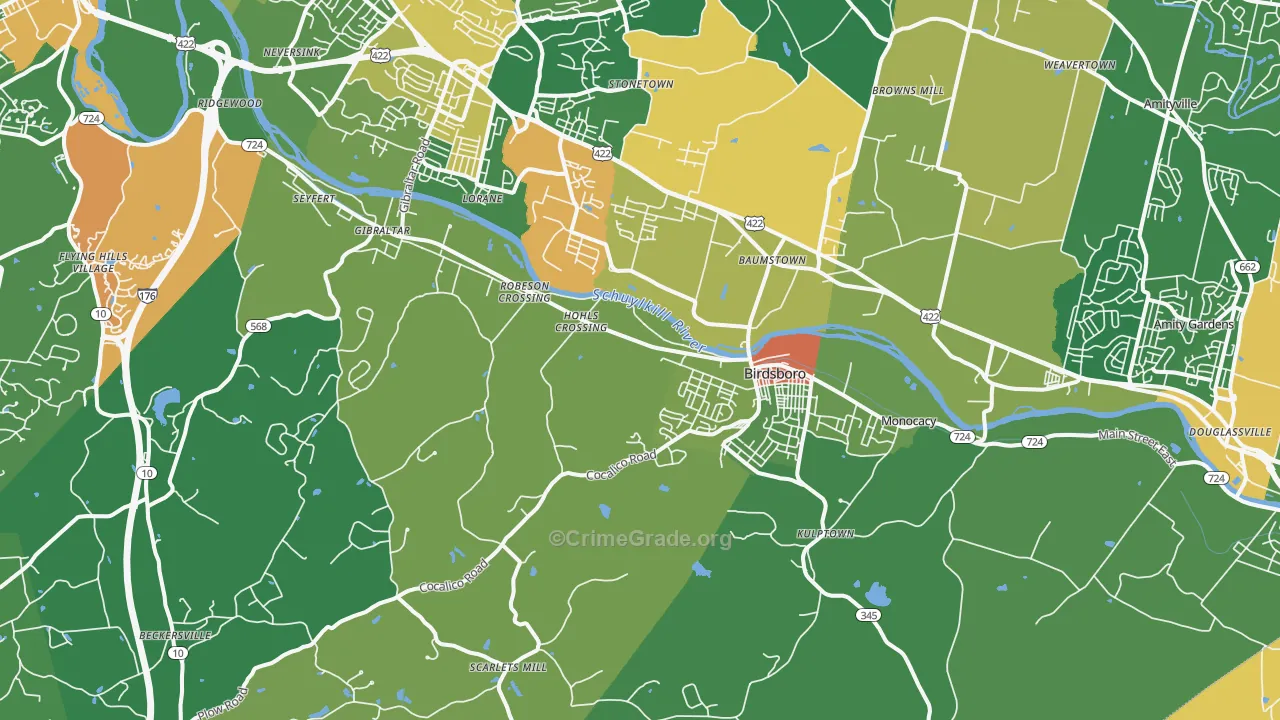 19508, PA Map of Drug-Related Crime Rates