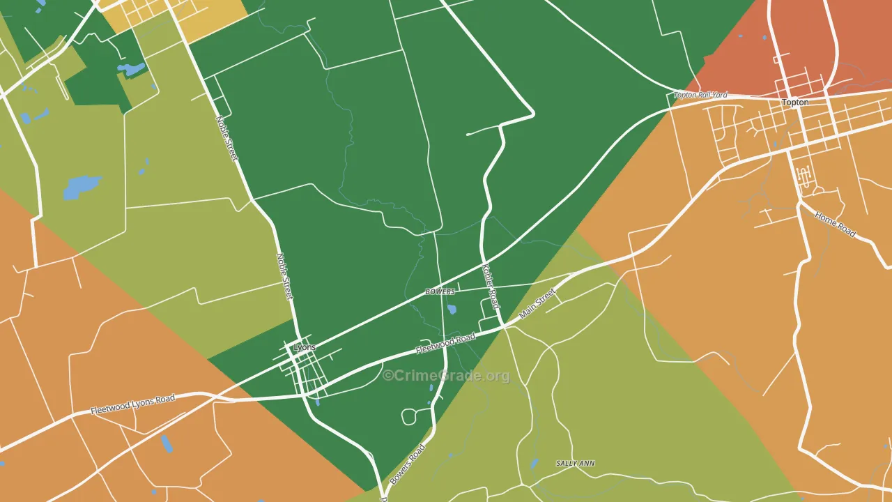 19511, PA Map of Drug-Related Crime Rates
