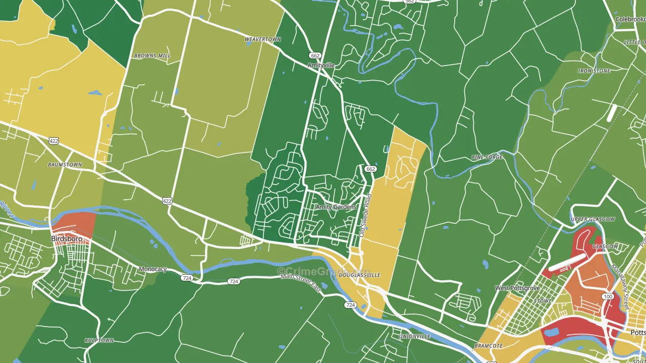 19518, PA Map of Drug-Related Crime Rates