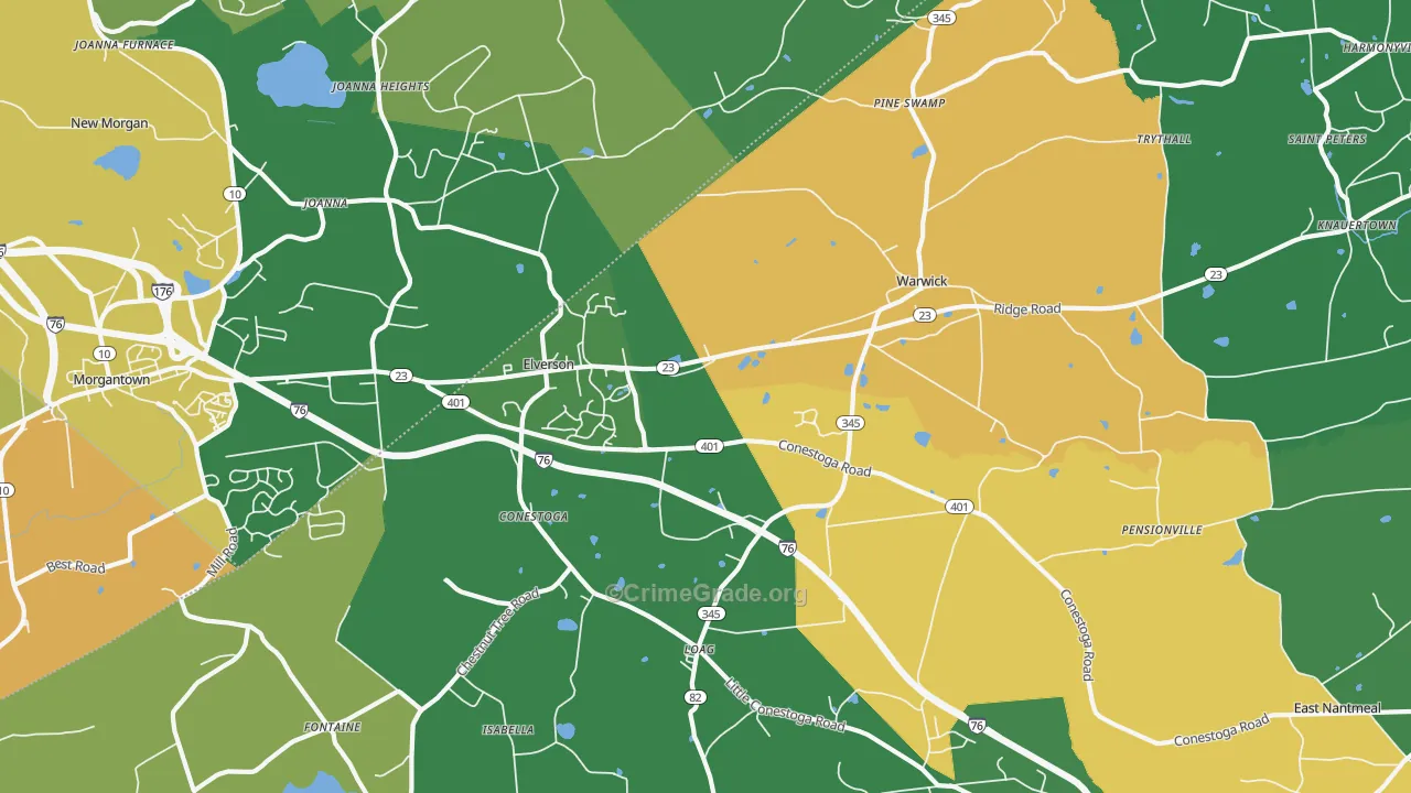19520, PA Map of Drug-Related Crime Rates