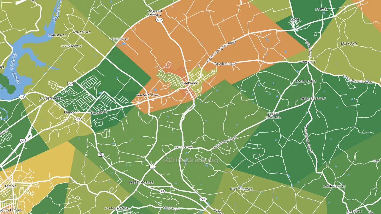 19522, PA Map of Drug-Related Crime Rates
