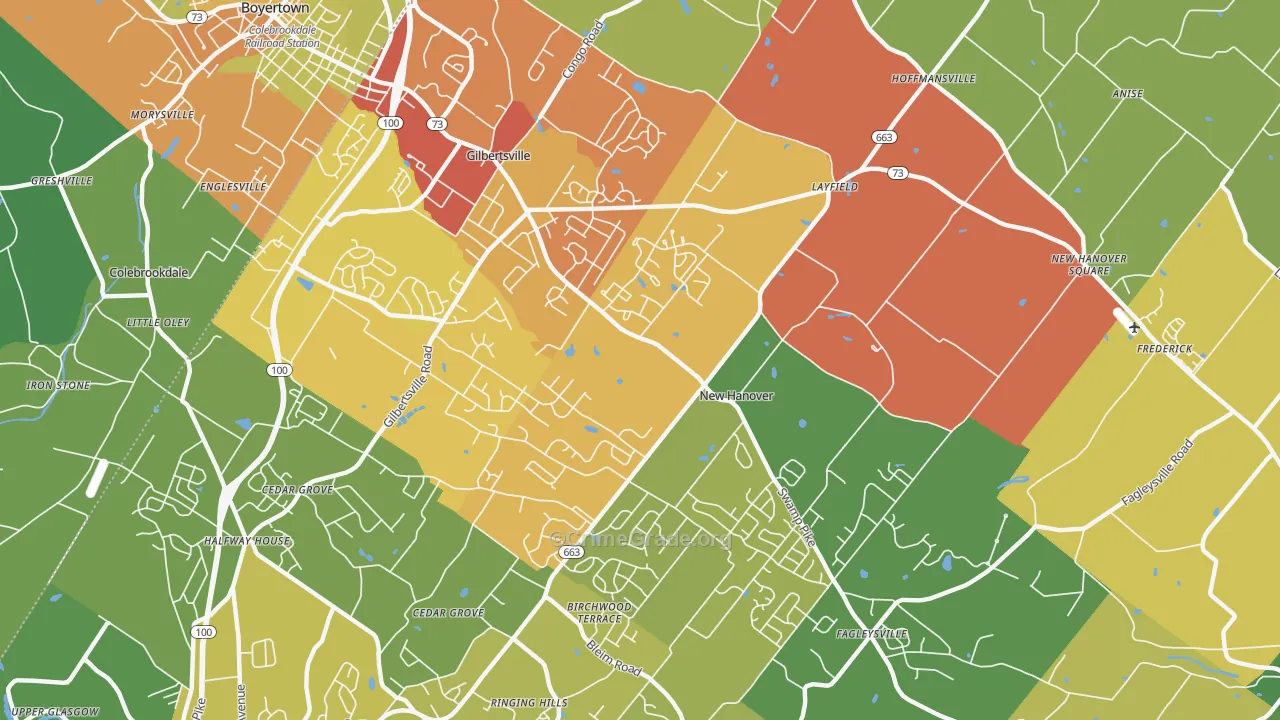 19525, PA Map of Drug-Related Crime Rates