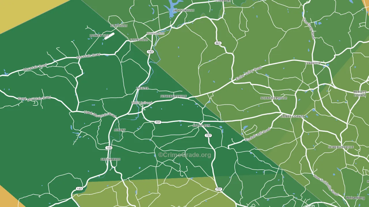 19529, PA Map of Drug-Related Crime Rates